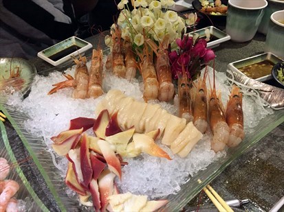 皇牌特大日本赤蝦刺身，比起甜蝦刺身真的大隻很多，肉爽鮮甜，但記得吃時要先將蝦腸抽出，否則滿有很多沙，北寄實亦是女士恩物。