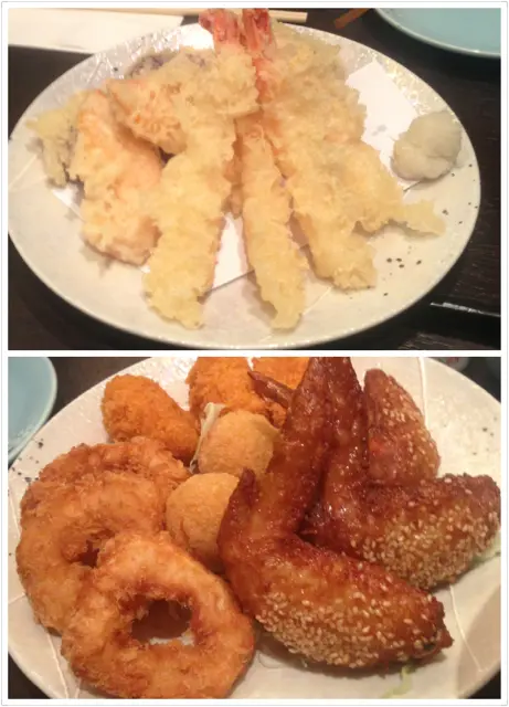 炸物。天婦羅，芝士年糕