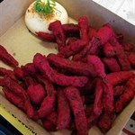 Tasty fries :P not potato but beetroot!! sounds more healthy XD