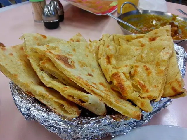 [右] 小麥粉烤餅($25), [左] 洋蔥烤餅($24)