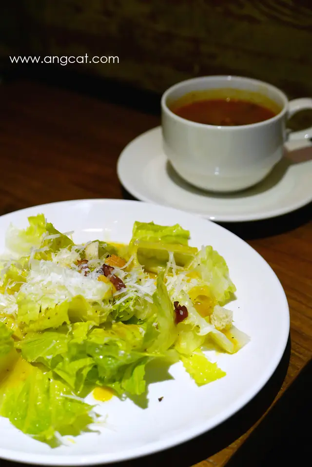 Caesar Salad and soup