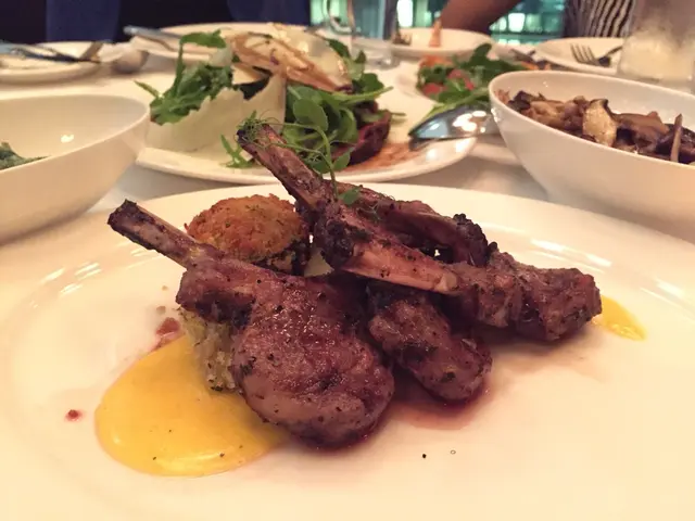 With an egg sauce plus funny crispy potato mesh and artichoke 