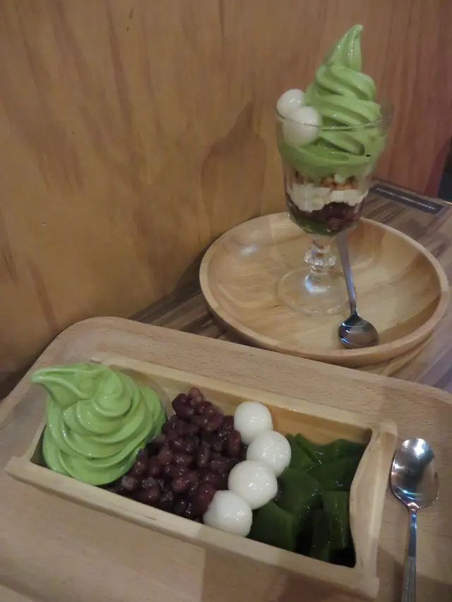 抹茶聖代+衘前抹茶盛合