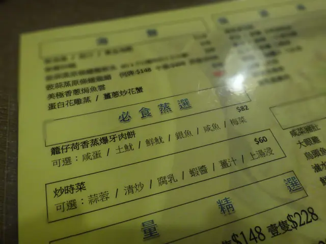 必吃蒸選餐牌