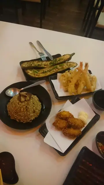 芝土燒茄子 什錦天婦羅 鵝肝炒飯 吉列炸蠔