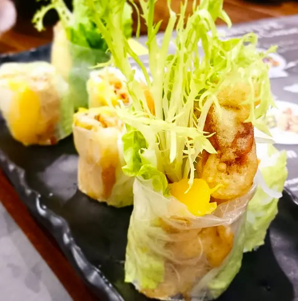 香芒軟殼蟹米紙卷