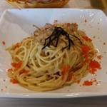 delicious, chewy pasta with mild roe