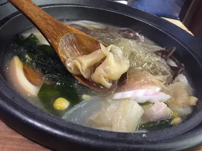 花膠雞絲濃湯手打烏冬