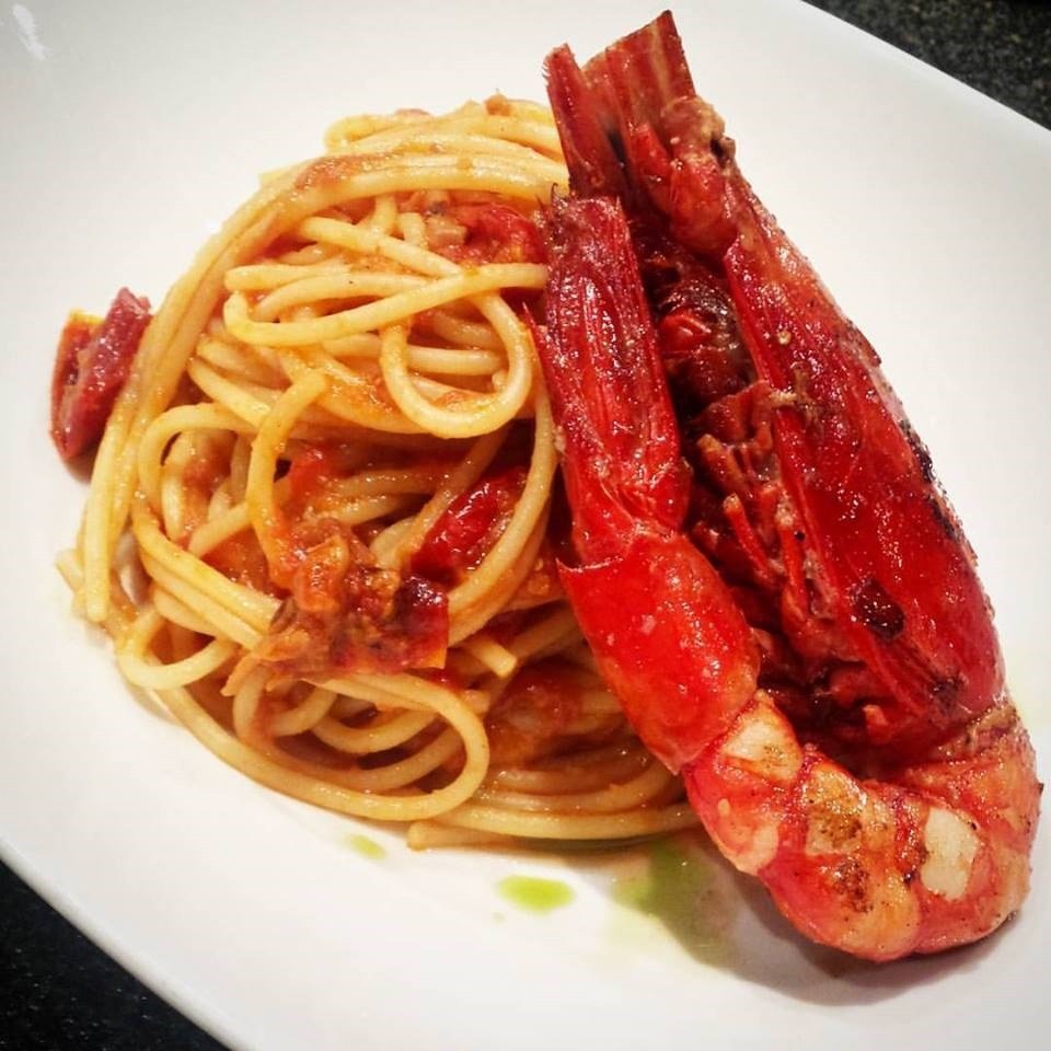 Carabineros Scarlet Prawn Spaghetti - Trattoria Doppio Zero's photo in  Sheung Wan Hong Kong | OpenRice Hong Kong