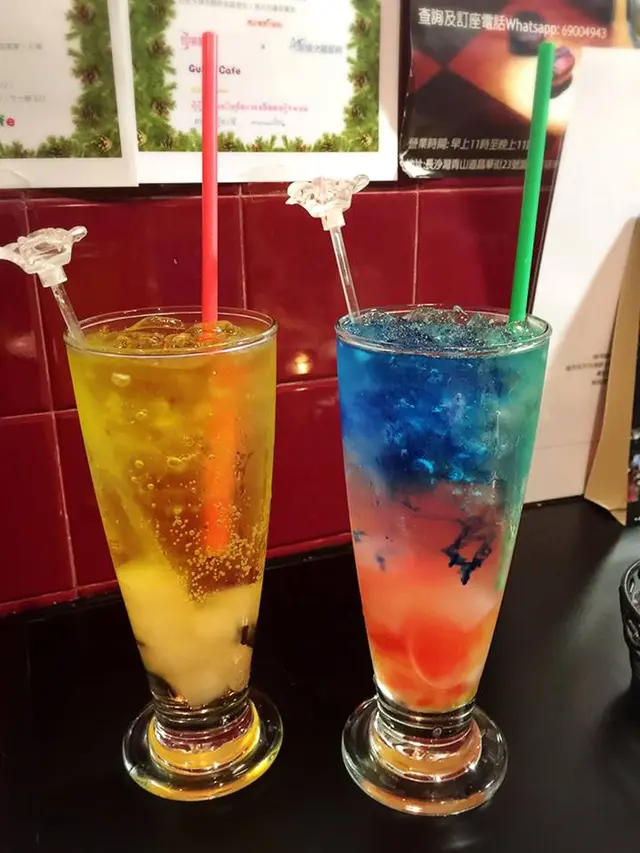 七彩繽紛很美的飲品