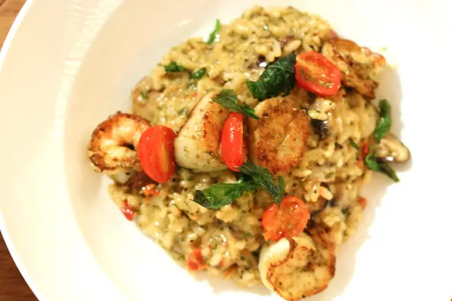 香草牛油帶子鮮蝦番茄意大利飯