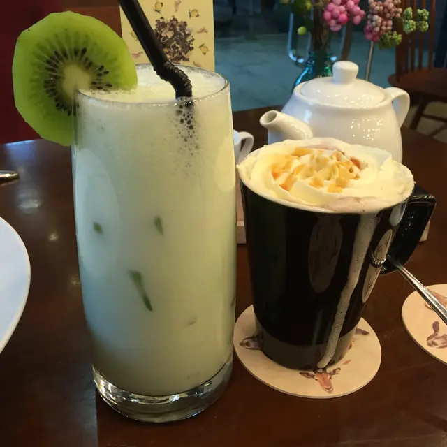 奇異果青瓜乳酪,熱焦糖朱古力