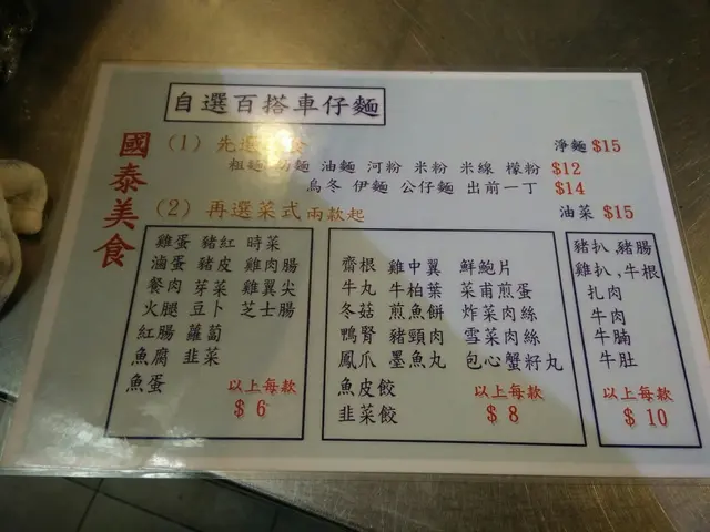 有標準料，亦都有特色料