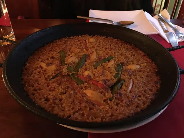 Baby squid and mix vegetable paella