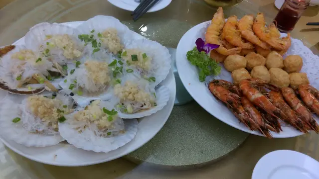 蒸元貝&三色海蝦