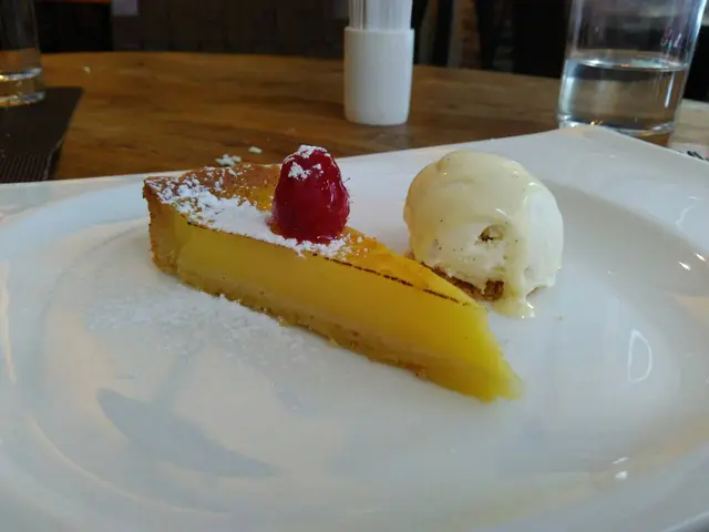 Caremlized Lemon Tart Maple Walnut Gelato