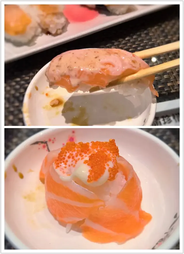 火灸胡麻三文魚壽司及花之戀