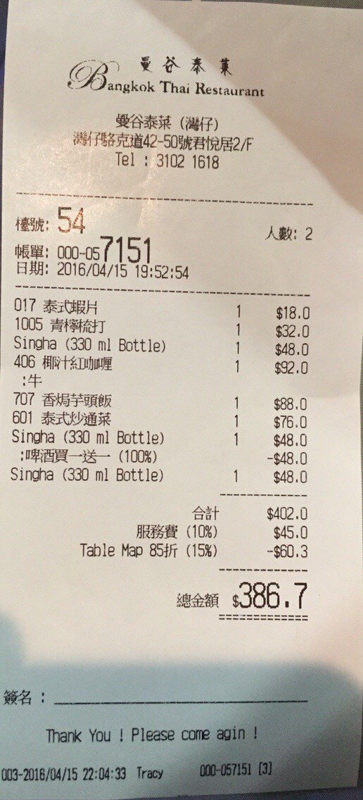 The receipt of the restaurant I'm in : r/HongKong