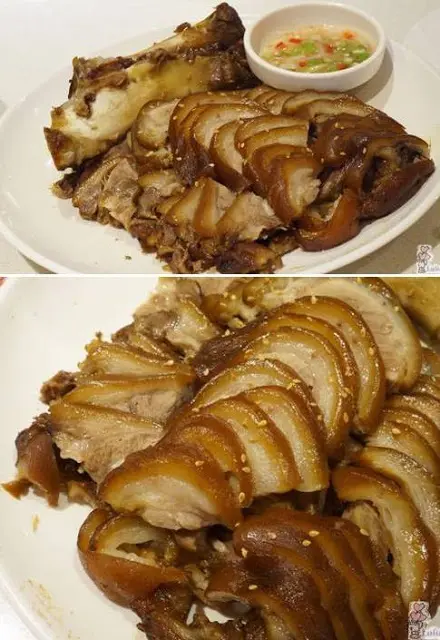 秘制豬手跟生菜