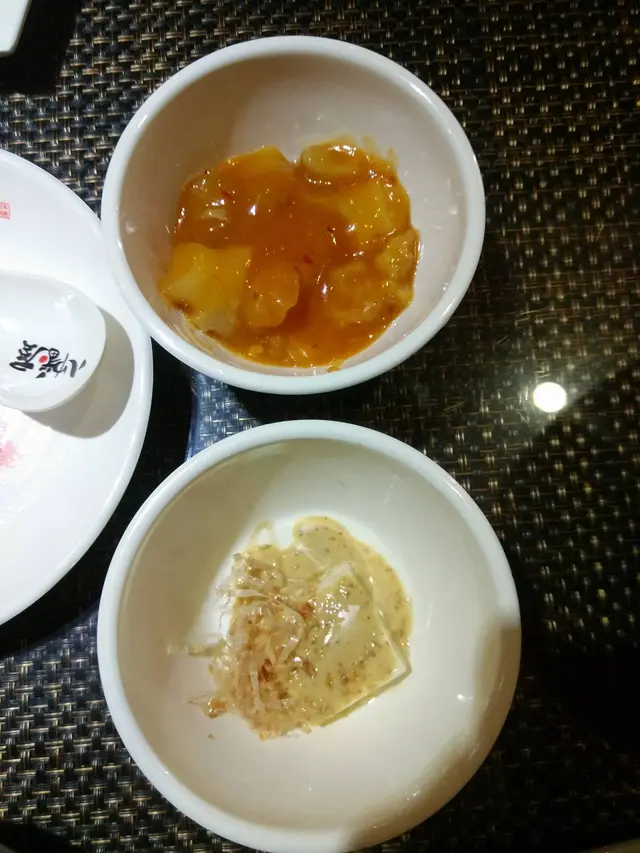 螺肉同胡麻豆腐