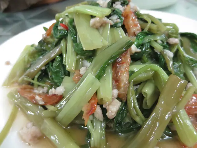 蝦干肉碎炒通菜