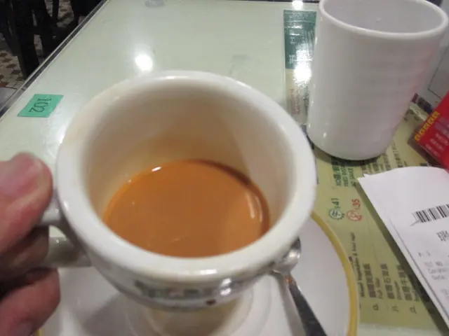 杯熱奶茶好香好濃好滑。