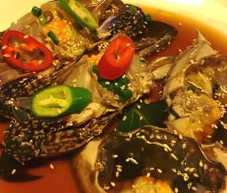 醬油蟹配紫菜飯