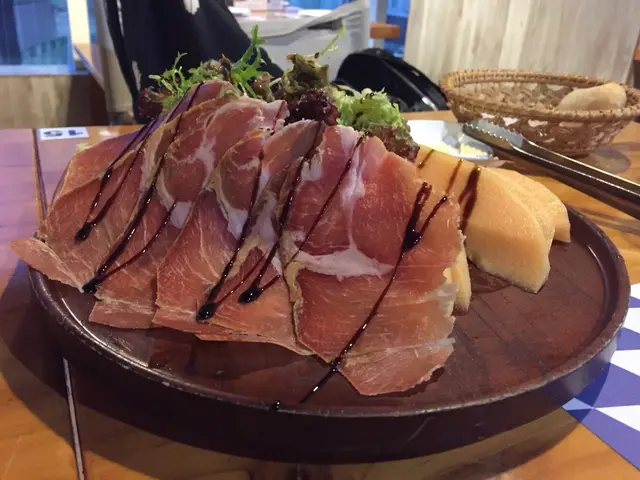 份量都算足，有6片Parm  Ham及5大片蜜瓜