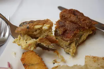 Quiche at weekday antipasti buffet