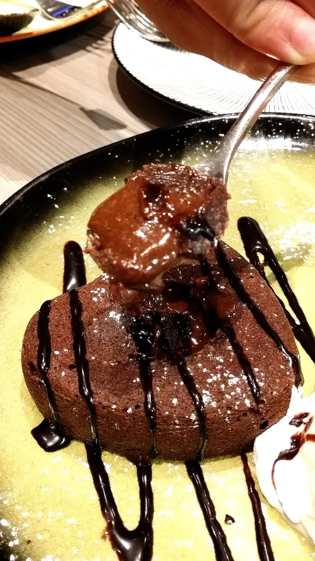 朱古力心太軟配雪糕