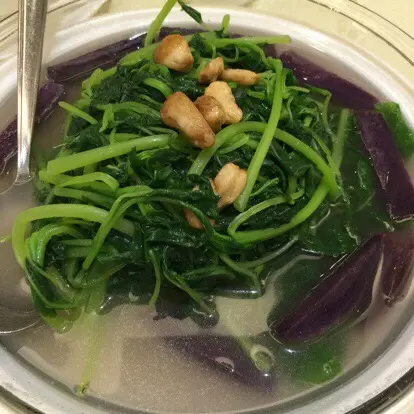 上湯莧菜浸紫心蕃薯