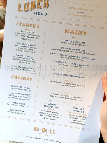 Lunch Menu (Oct 2016)