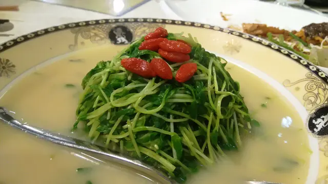 鮮魚湯浸碧綠溫室菜苗