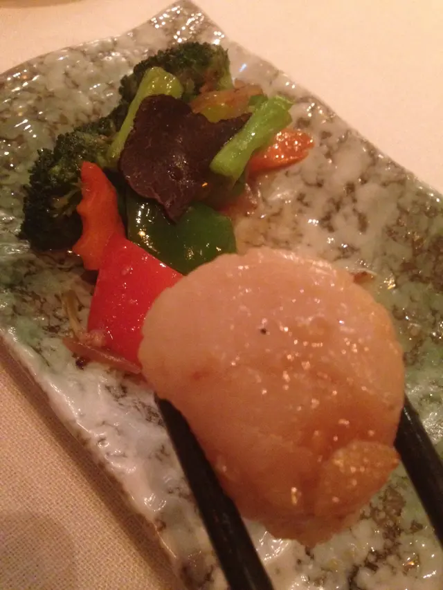 碧綠炒蝦球帶子 - 帶子