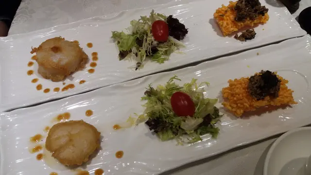 香煎日本元貝拼鵝肝醬窩粑