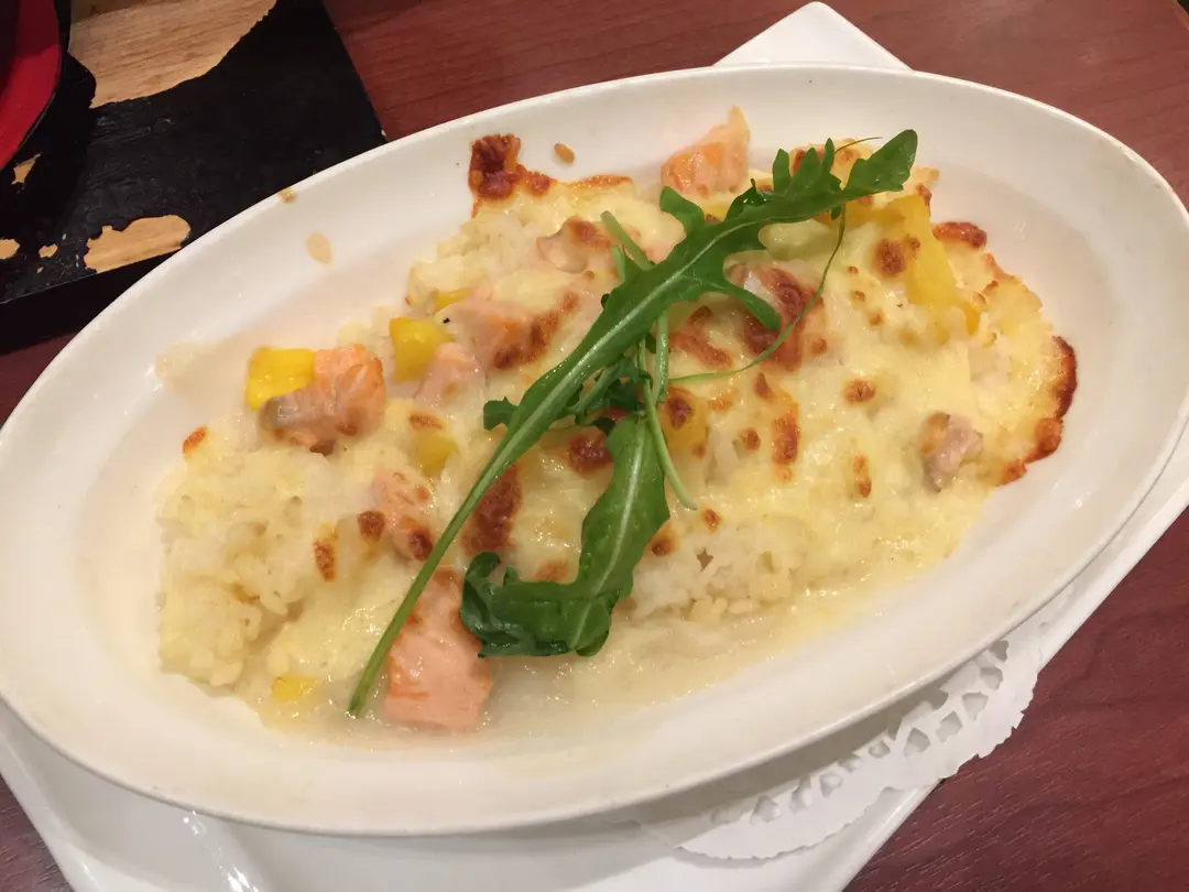 香芒三文鱼焗饭