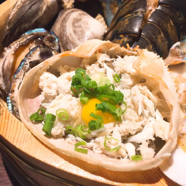浜燒盛合 - 蟹肉蟹膏甲羅燒