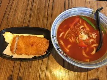 吉列豬扒番茄湯烏冬