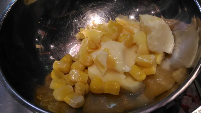 蛋漿與芝士粟米