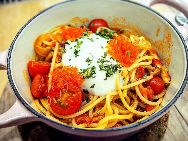 溫泉蛋蕃茄蟹肉意粉