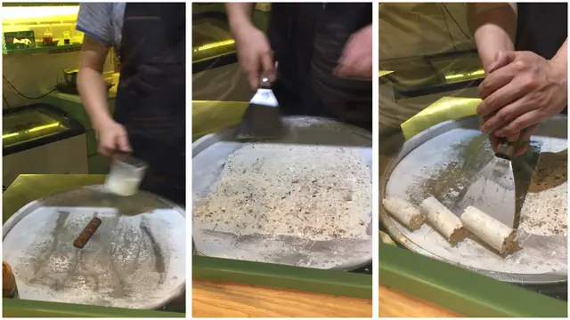 炒雪糕過程