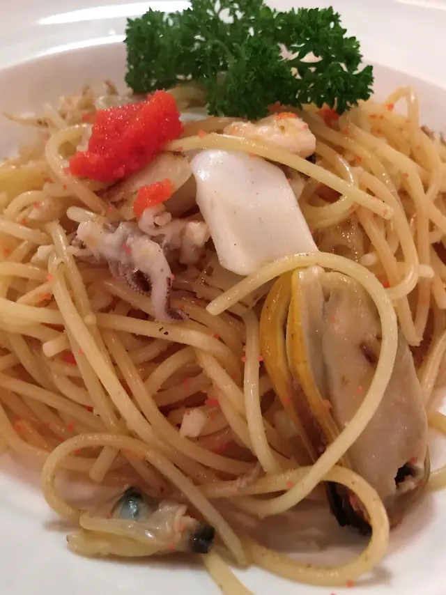 明太籽海鮮意粉