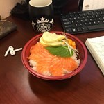 Order  this  from  Uber,   cost  $108  but  accidentally  charged  me  for  $113  on  uber  app,  and  even  for  $108,  you  would  expect  more  salmon  than  this.  I  ended  up  eating  60%  of  the  rice  bowl  with  soy  sauce!