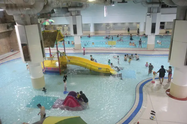 餐廳下方的泳池