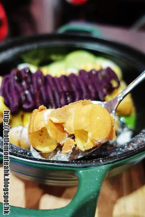 紫薯吉士雞蛋仔伴雪糕