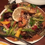 perfect shrimp and fresh salad