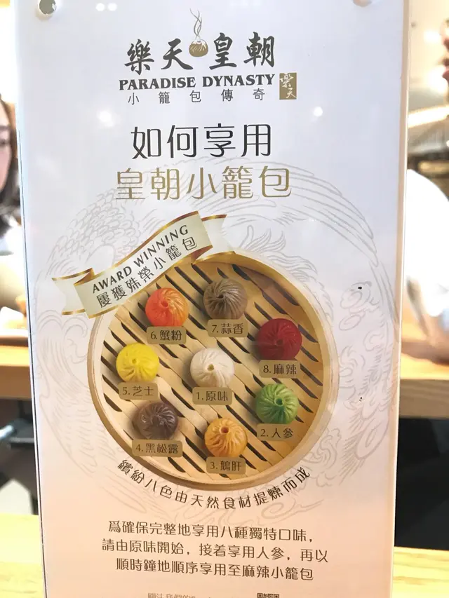 食8色小籠包既次序