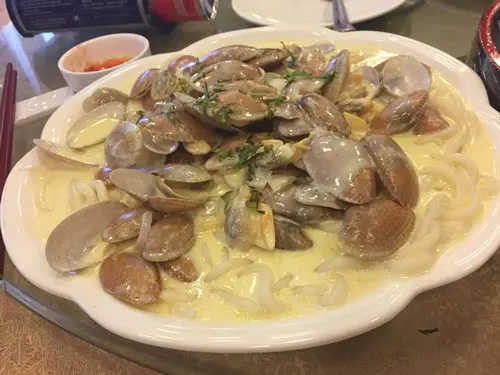 白酒忌廉煮花甲