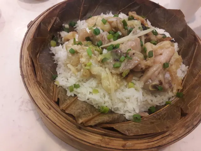 花膠鮮雞荷葉蒸飯