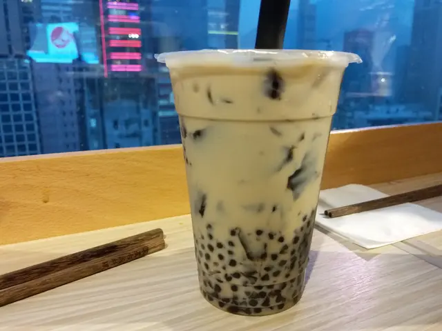 仙草奶綠加珍珠少甜少冰